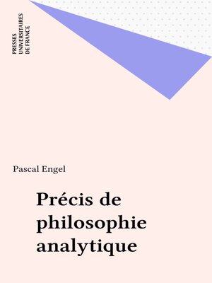 cover image of Précis de philosophie analytique